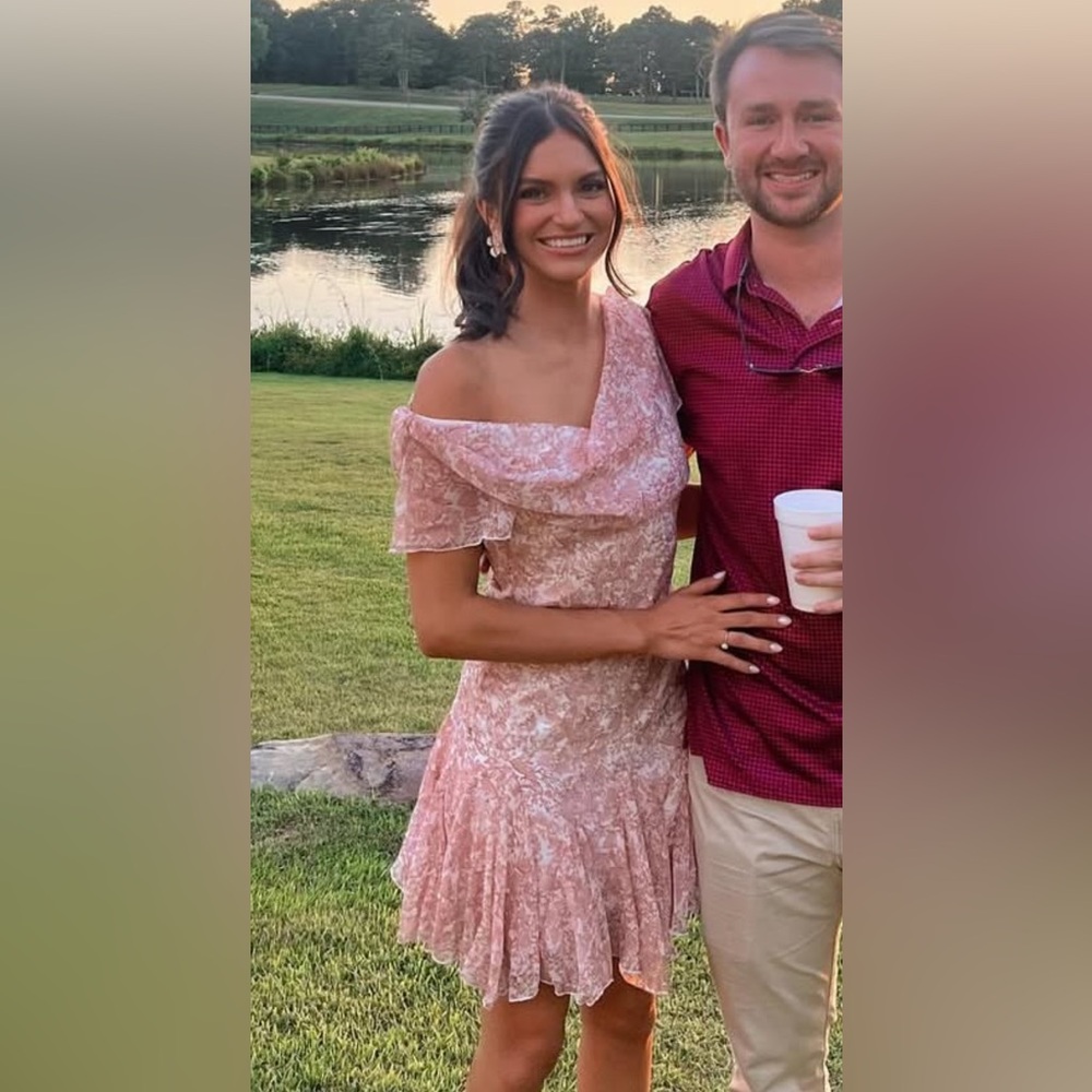 Asos pink floral dress size 0